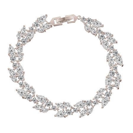 Srebrna bransoletka ślubna DUERO z cyrkoniami elegancka biżuteria panna młoda