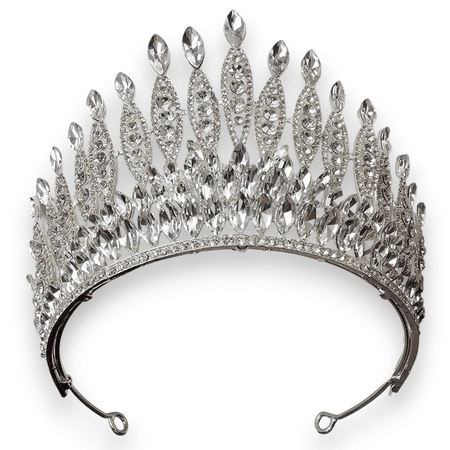 Barokowa tiara, diadem ślubny, korona, srebrna
