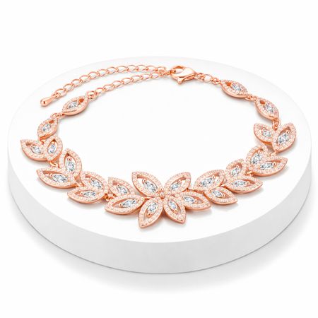 Bransoletka ślubna ESTRELLA rose gold – subtelna elegancja z cyrkoniami