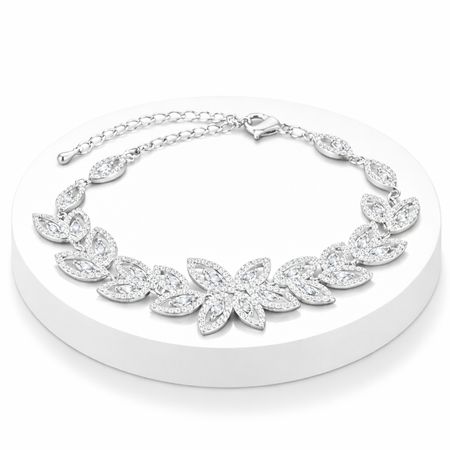 Bransoletka ślubna srebrna cyrkonie błyszcząca ESTRELLA panna młoda