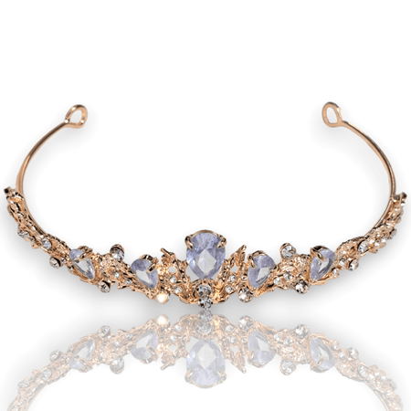Tiara, diadem, korona różowe złoto, rose gold, ślub, sylwester, studniówka